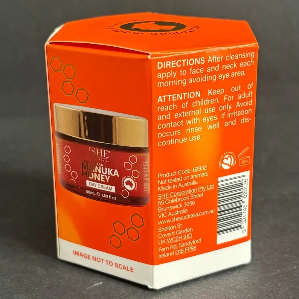 2x Om SHE Australian Manuka Honey Day Cream Replenish & Hydrate 1.69oz / 50ml EA